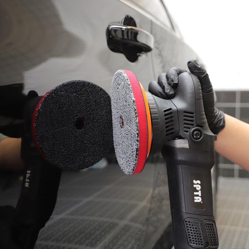 SPTA 3""(75MM) Microfiber Cutting Pads, 3PCS Soft Microfiber Wax Removal Pad, Detailing Wax Applicator Pad, for Waxing and Polishing&Scratch and Vortex Removal Pad, Ultrafine Fiber Pad - Image 5